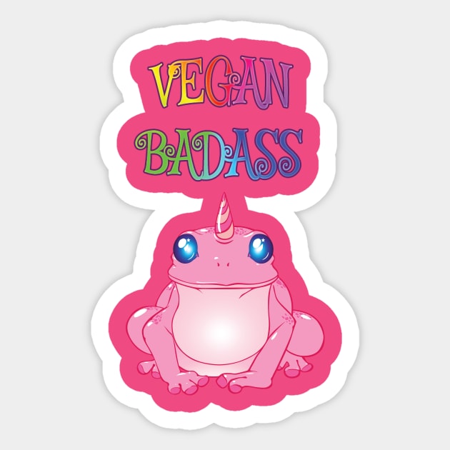 Vegan Badass Sticker by sparklefruit